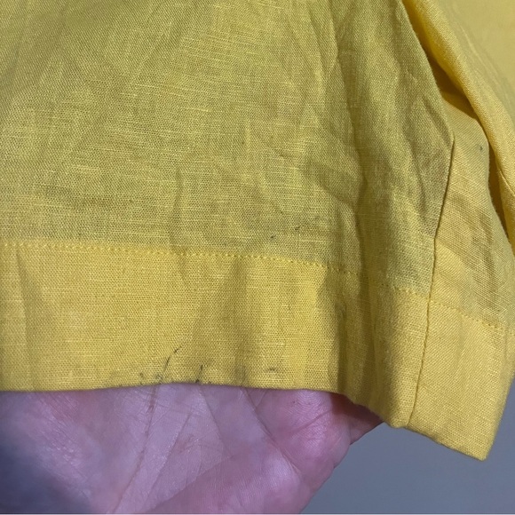 Universal Standard Womens Plus Yellow Linen Blend Pull On Shorts Size M NWT - Picture 6 of 13